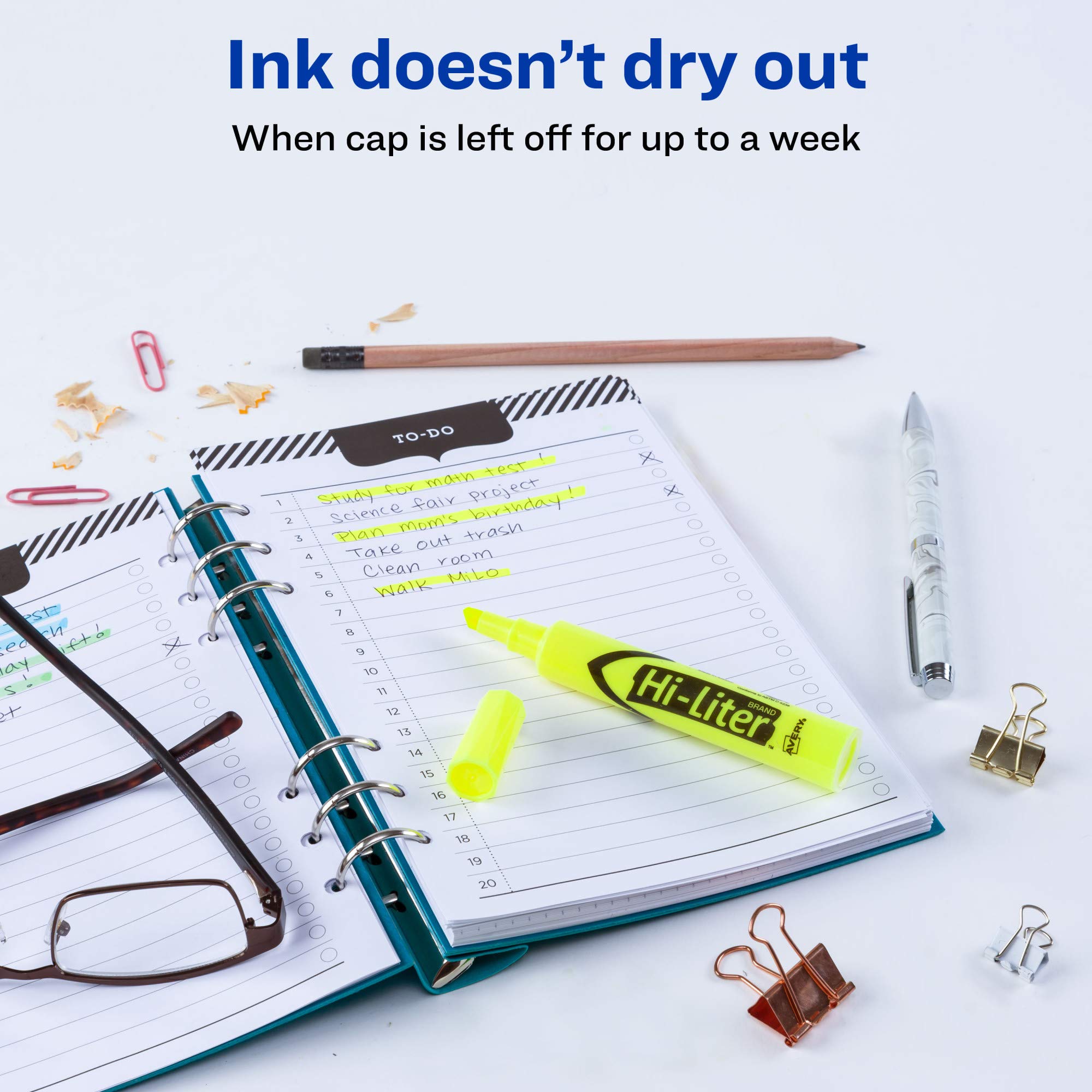 Amazon.com : AVERY Hi-Liter Desk-Style Highlighters, Smear